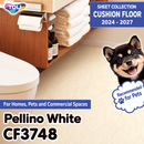 CF3748 Perlino White Stone Pattern [Pet-Friendly, Suitable for Outdoor Shoes, Deodorizing, Shock-Absorbing] TOLI Cushion Flooring