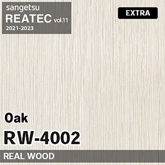 PVC decorative film RW-4002  【50M per Roll】【SANGETSU REATEC】Oak Straight grain]　(Zen PVC decorative film Japan Quality)