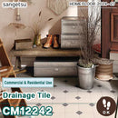 CM12242 Drenched Tile (Tile Pattern), 2.3 mm Thick – Sangetsu Commercial & Residential Cushion Flooring, Antibacterial