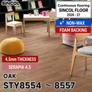 Shock-Absorbing STY8554 STY8555 STY8556 STY8557 Oak [Therapia 4.5] 4.5mm Thick, Foam-Backed, No-Wax, Long Sheet Flooring – SINCOL Floor
