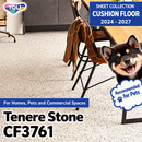 CF3761 Tenel Stone Stone-Look [Pet-Friendly, Suitable for Shoes, Deodorizing, Shock-Absorbing] TOLI Cushion Flooring