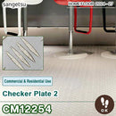 CM12254 Checker Plate (Steel Plate Look) 200cm Wide 2.5mm Thick Sangetsu Commercial & Residential Cushion Flooring – Antibacterial, Made in Belgium