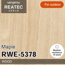 PVC decorative film RW-5378  【50M per Roll】【SANGETSU REATEC】MATTE WOOD  Reatec Highly weather-resistant]　(Zen PVC decorative film Japan Quality)