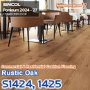 S1424 S1425 [Rustic Oak] Wood Grain Shincol Cushion Flooring PONLEUM – Suitable for Shoes & Floor Heating