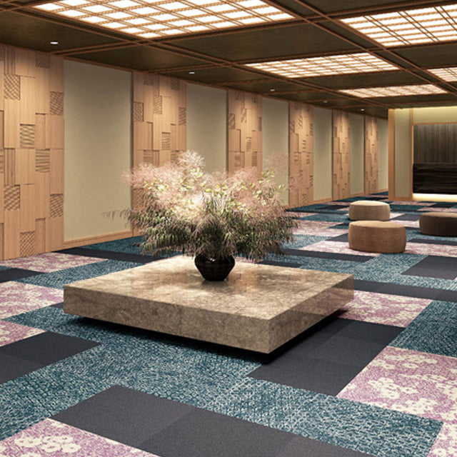 HBR3451,HBR3452 Wafu tile carpet SINCOL 1set/4piece (Made-to-order)30㎡〜 (30set) (Carpet  Japan Quality)