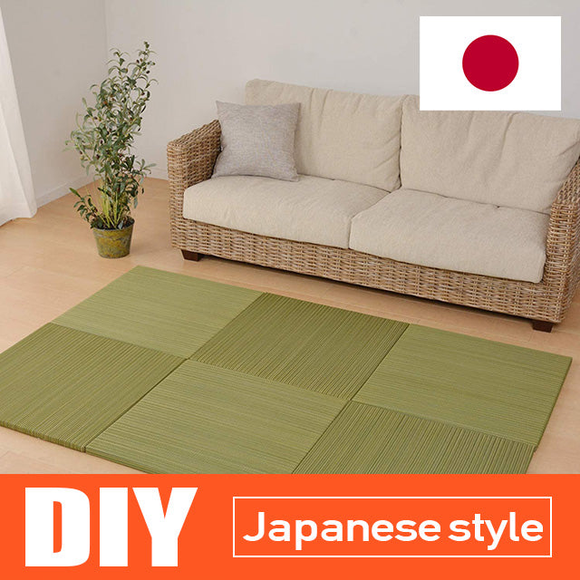 Easy installed Tatami Floor tiles floor Saya(W:65  H:65  T:2.5cm) Hagiwara(8 items per case)【DIY】(Zen Tatami Japan Quality)